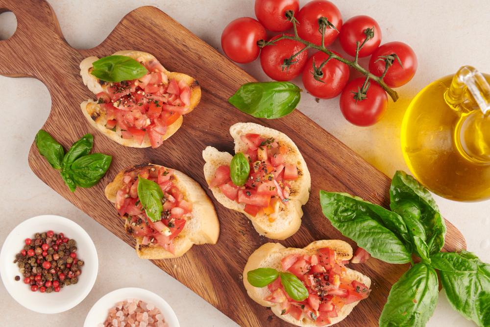 Recettes de bruschetta à l'italienne faciles et savoureuses.