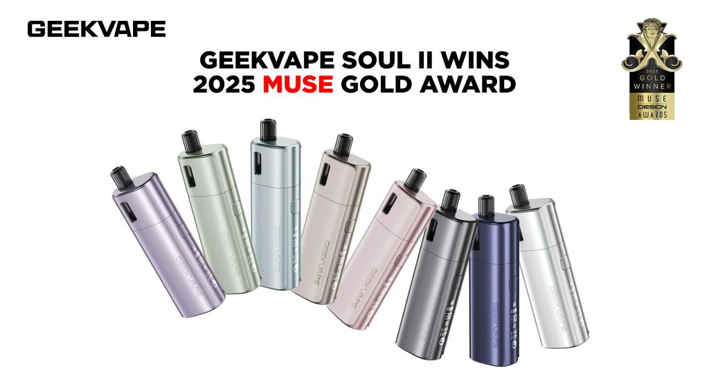 Geekvape SOUL II remporte le prix MUSE d’Or 2025 – Une reconnaissance mondiale du design et de&nbsp;l’innovation