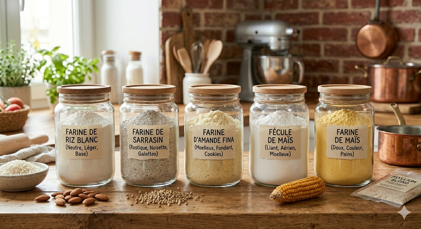Guide de la cuisine sans gluten : les 5 farines indispensables dans son placard