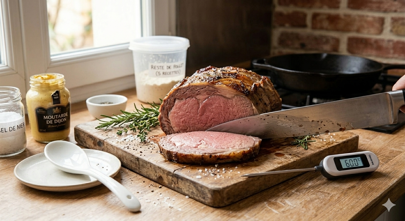 Comment cuire un rôti de bœuf parfait à basse température (60°C) ?