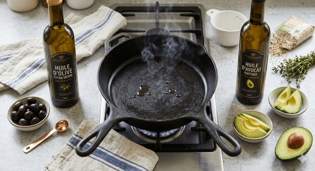 Huile d&rsquo;olive vs Huile d&rsquo;avocat : laquelle choisir pour la cuisson haute température&nbsp;?