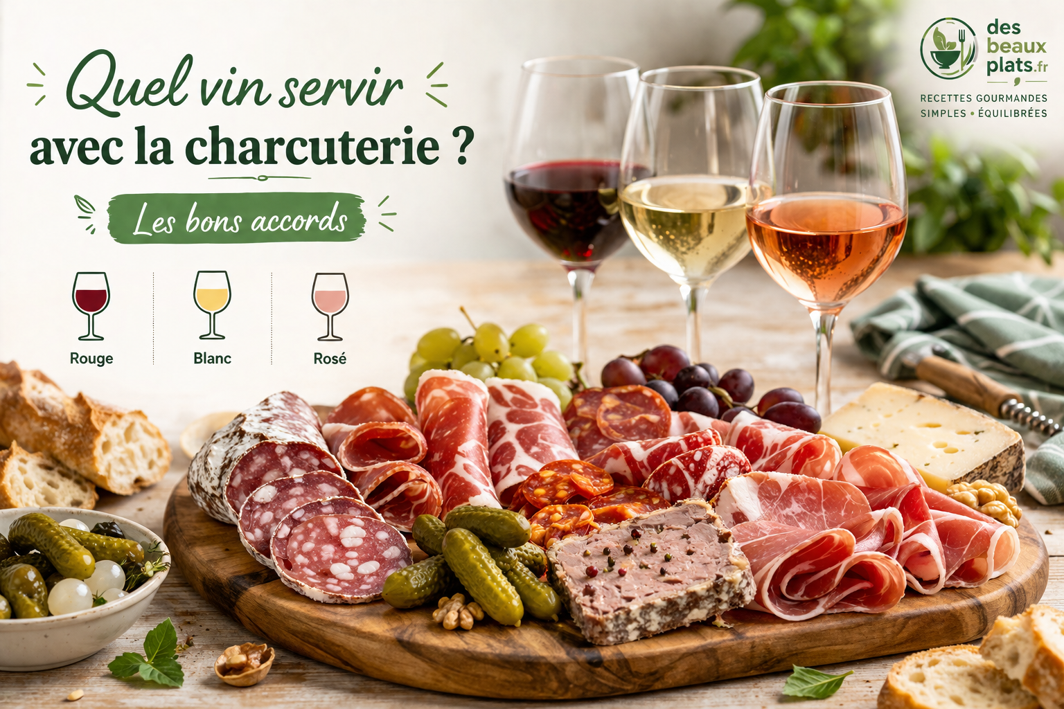 Quel vin servir avec la charcuterie : les bons accords