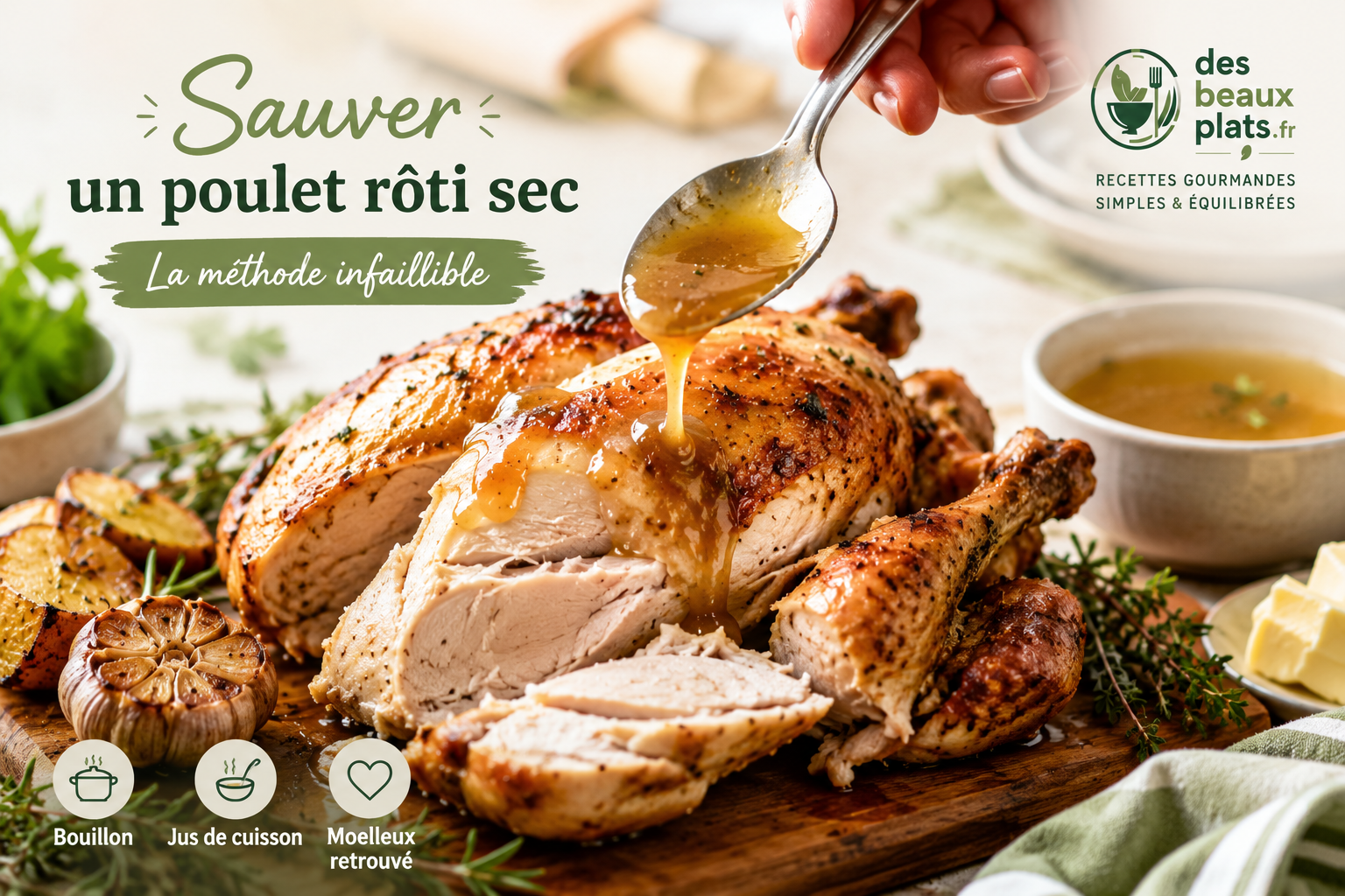 Comment sauver un poulet rôti sec