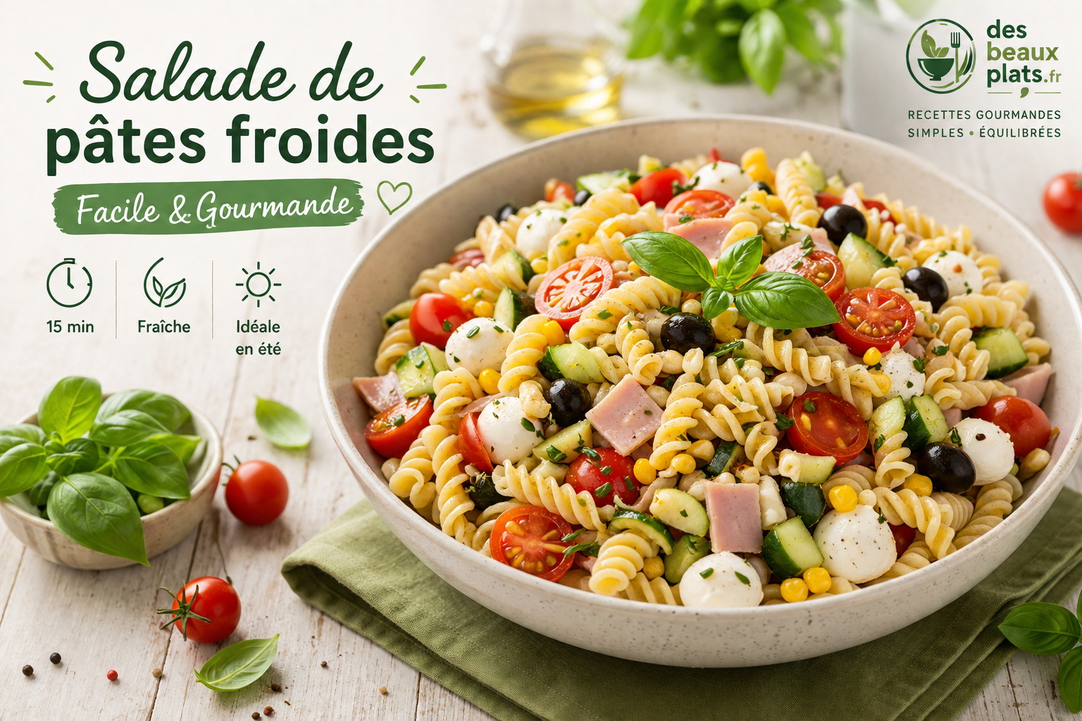 Salade de pâtes froides : la recette facile et gourmande