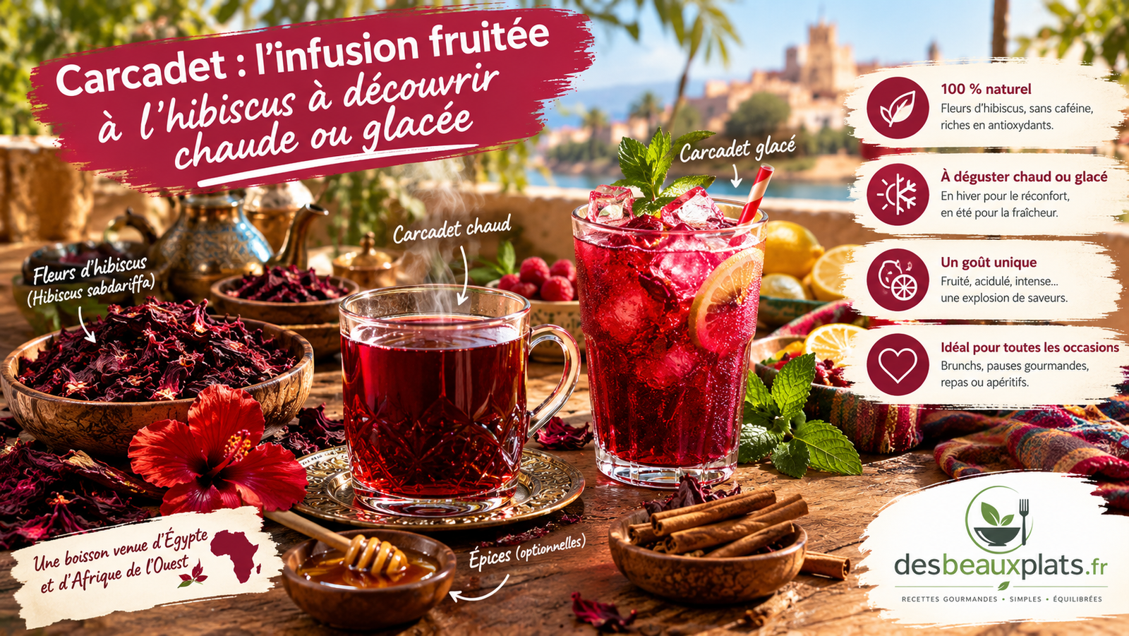 Carcadet _ infusion fruitée chaude ou glacée