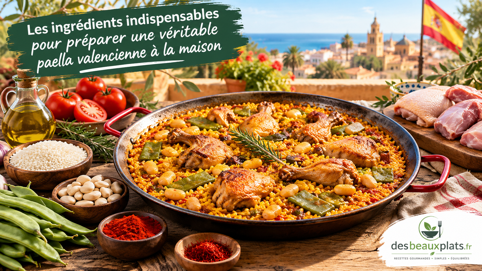 Ingrédients essentiels pour une paella authentique